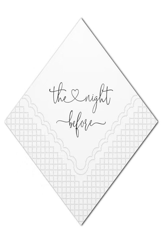 Geloar The Night Before Rehearsal Dinner Cocktail Napkins, The Night Before Party Supplies Paper Napkins in Bulk for Rehearsal Dinner Wedding Beverage Table Decor 2-Ply, 5x5 Inches (50, Black) - Image 2
